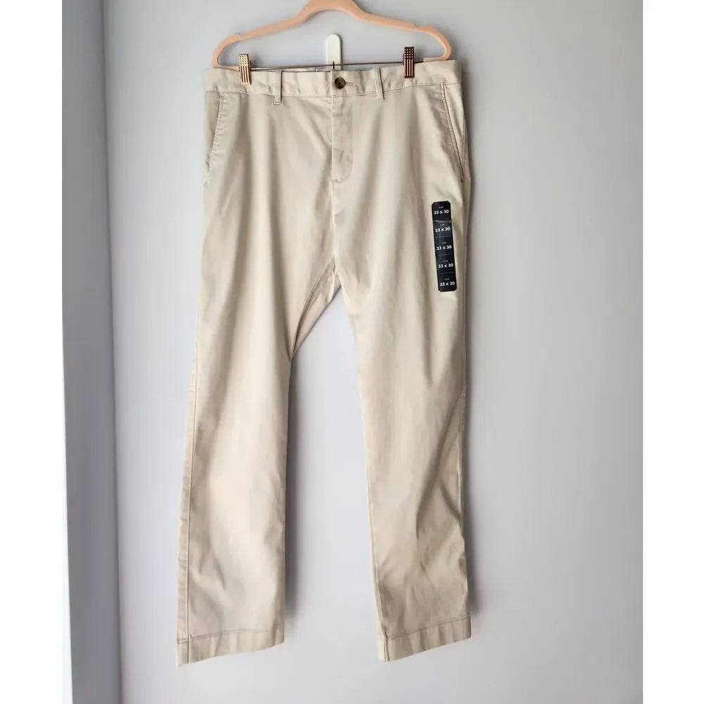 NWT J. Crew Men's Slim-Fit Original Chino Pant Stone 33/30